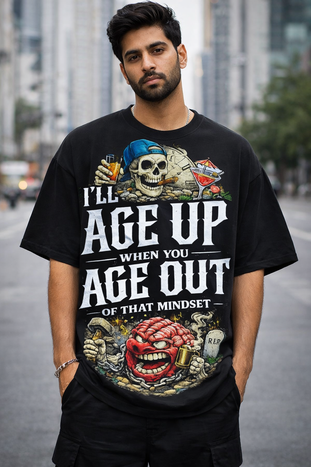 Age Out of That Mindset Unisex Oversized Classic T-Shirt