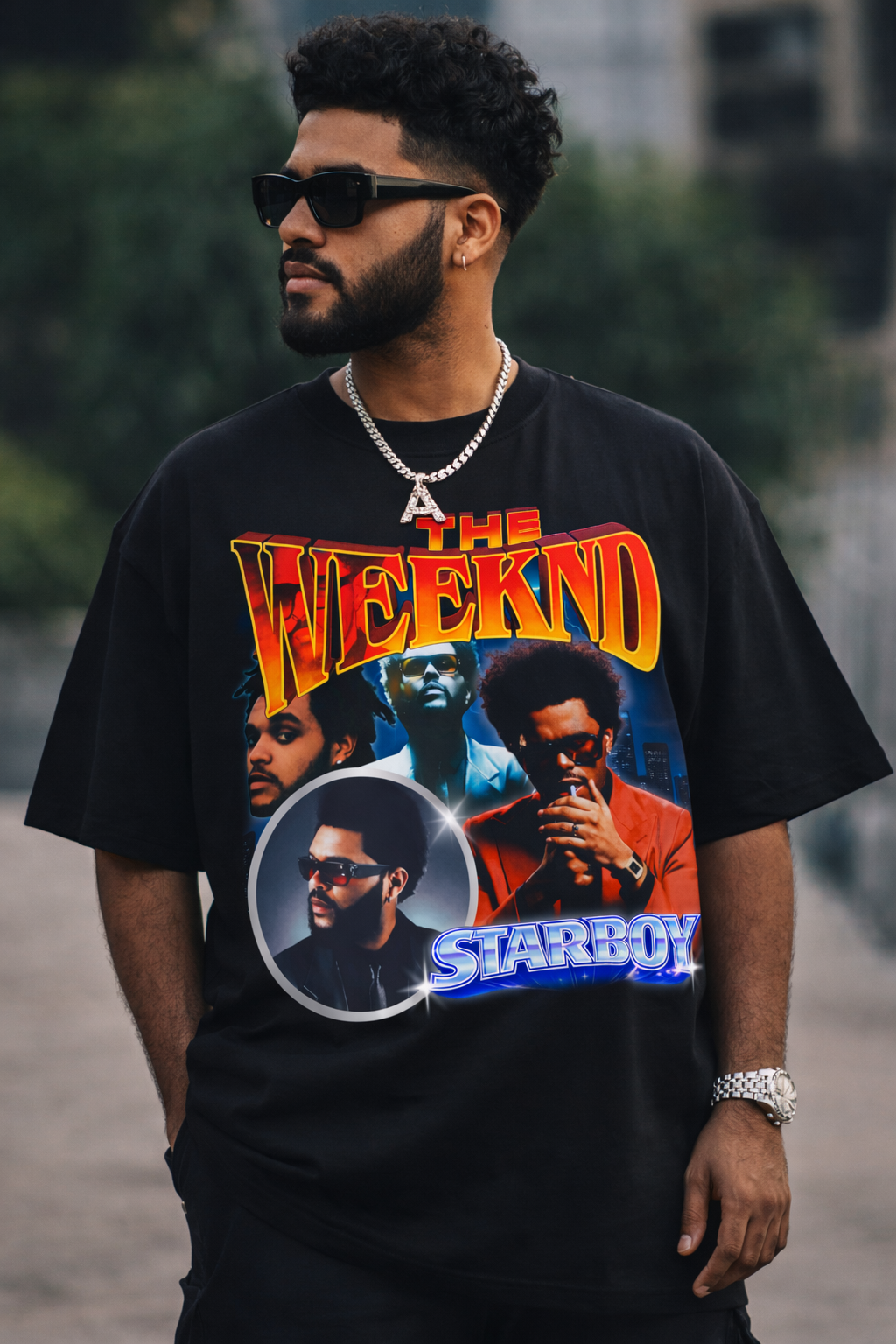 The Weeknd Starboy Unisex Oversized Klassisches T-Shirt