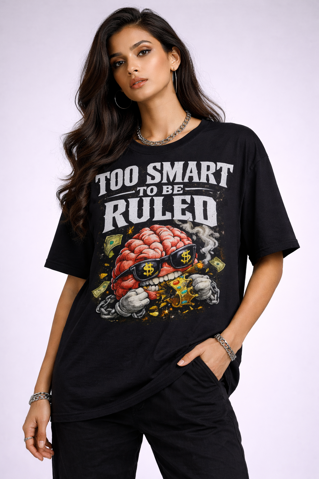 Too Smart To Be Ruled Unisex Oversized Classic T-Shirt