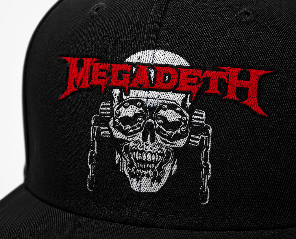 Megadeth Symphonies Of Destruction Ash Grey Industrial Lettering Unisex DTF Printed Snapback Cap