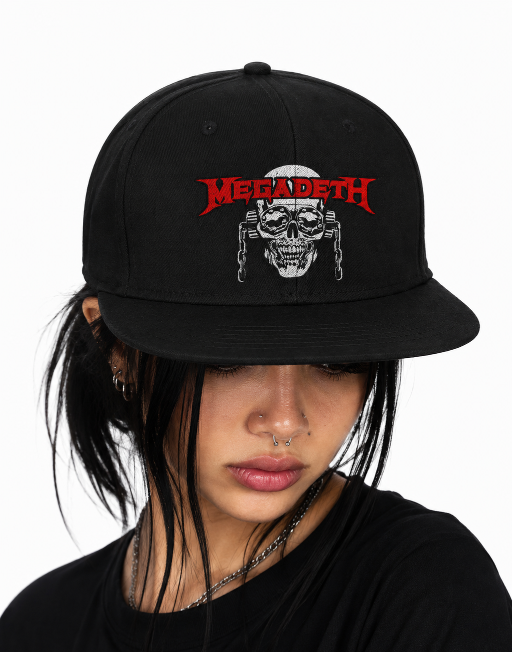 Megadeth Symphonies Of Destruction Ash Grey Industrial Lettering Unisex DTF Printed Snapback Cap