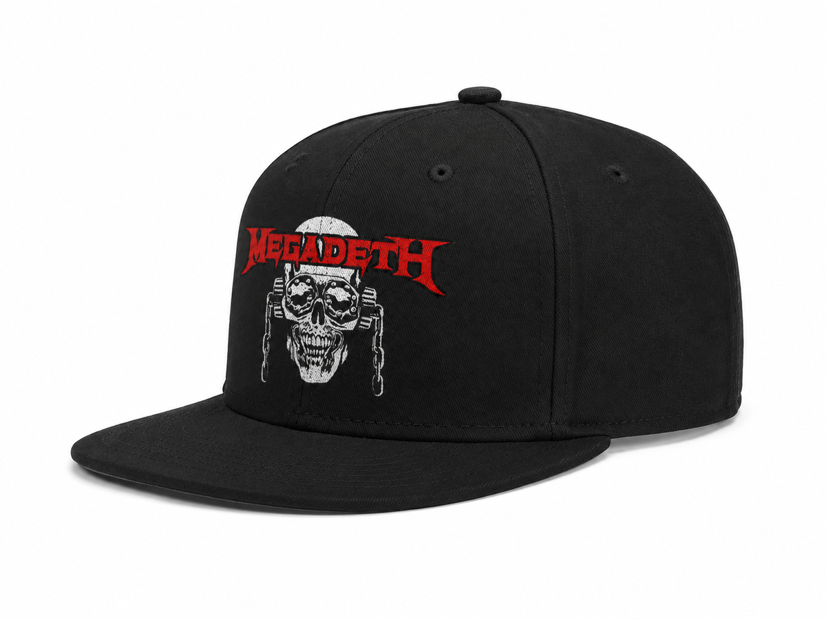 Megadeth Symphonies Of Destruction Ash Grey Industrial Lettering Unisex DTF Printed Snapback Cap